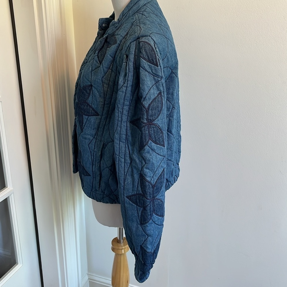 Free People Quinn Quilted Jacket Indigo Combo Size Small NWT - Picture 9 of 15